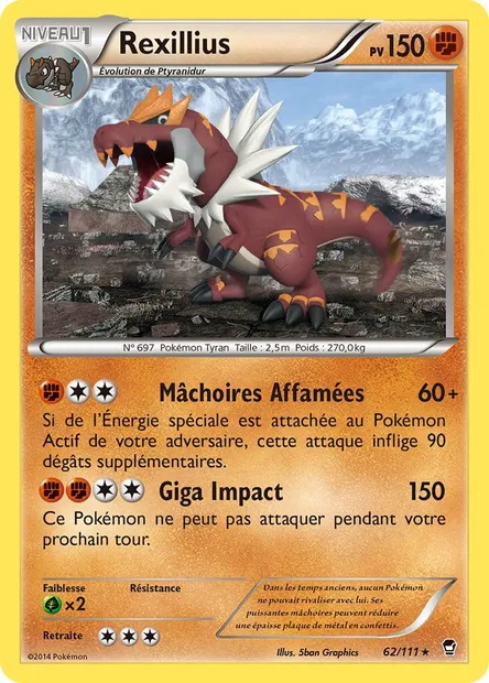 Rexillius, carte Pokémon FFI 62 — extension Poings Furieux