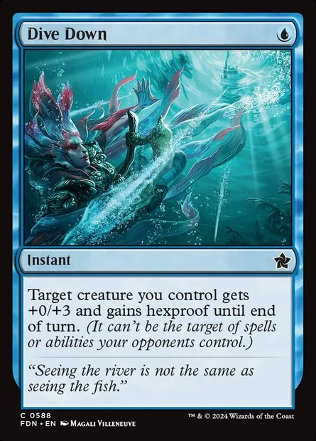 Plongée, carte Magic FDN 588 — extension Foundations