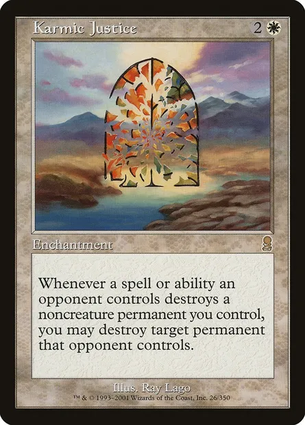 Justice karmique, carte Magic ODY 26 — extension Odyssée