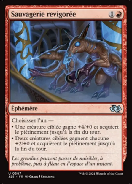 Sauvagerie revigorée, carte Magic J25 567 — extension Foundations Jumpstart