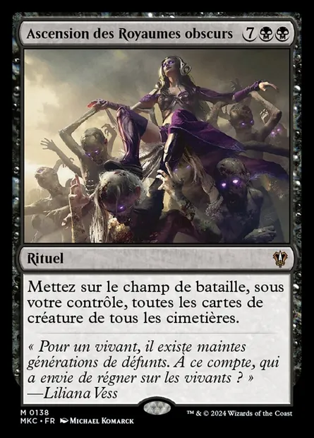 Ascension des Royaumes obscurs, carte Magic MKC 138 — extension Murders at Karlov Manor Commander