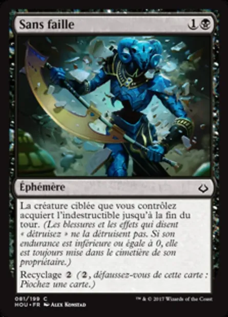 Sans faille, carte Magic HOU 81 — extension L’âge de la destruction
