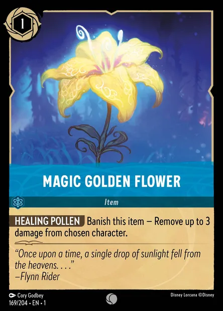 Magic Golden Flower, Disney Lorcana card CH1-169 — The First Chapter set