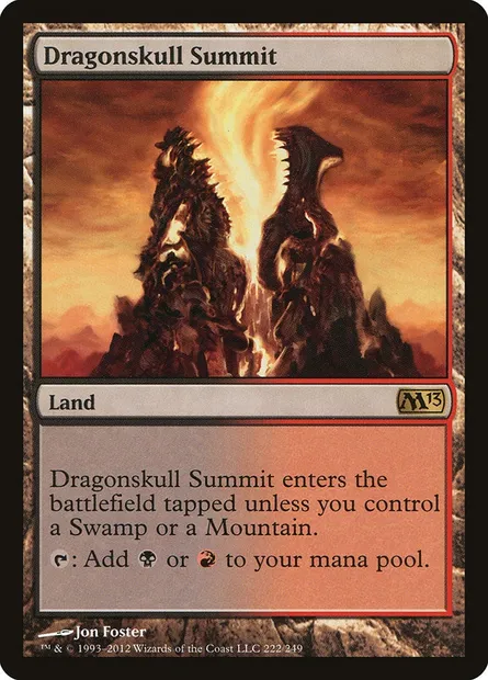Dragonskull Summit, Magic card M13 222 — Magic 2013 set