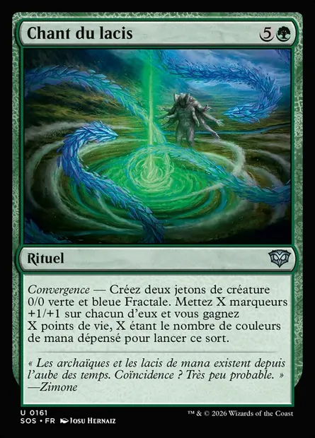 Chant du lacis, carte Magic SOS 161 — extension Secrets of Strixhaven