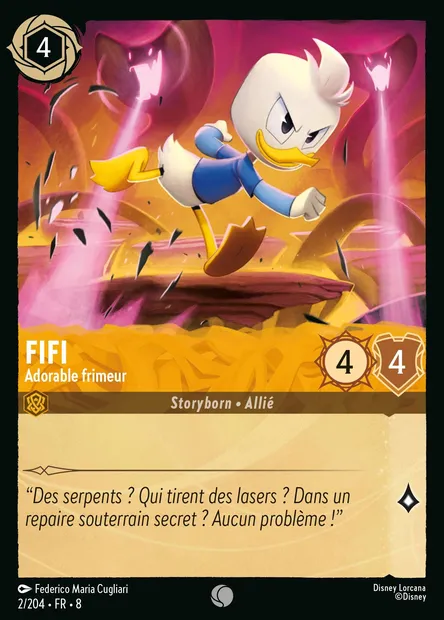 Fifi - Adorable frimeur, carte Disney Lorcana CH8-002 — extension Le Règne de Jafar