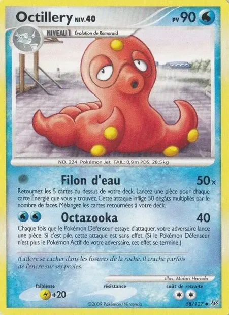 Octillery, carte Pokémon PL 58 — extension Platine