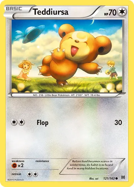 Teddiursa, Pokémon card BKT 121 — BREAKthrough set