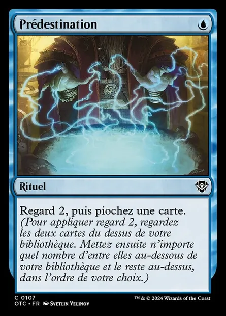 Prédestination, carte Magic OTC 107 — extension Outlaws of Thunder Junction Commander