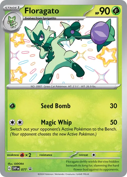 Floragato, Pokémon card PR-SV 077 — SVP Black Star Promos set