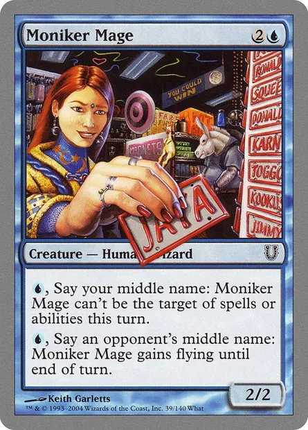 Moniker Mage, carte Magic UNH 39 — extension Unhinged