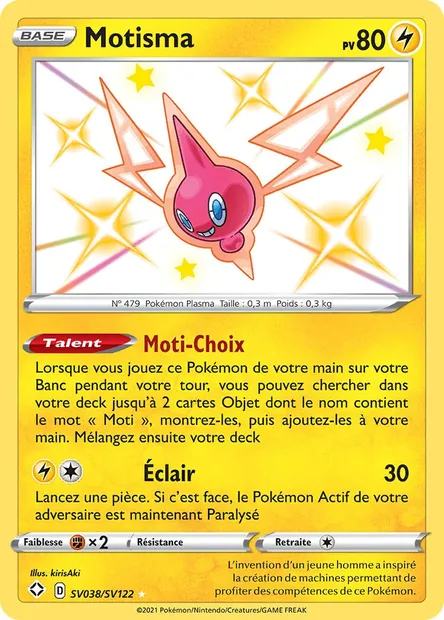 Motisma, carte Pokémon SHF SV038 — extension Destinées Radieuses