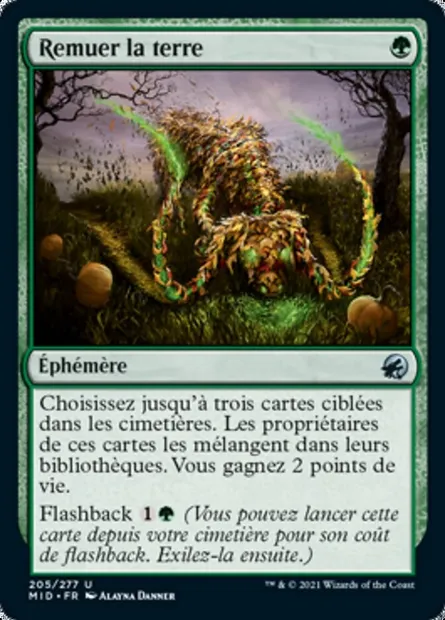 Remuer la terre, carte Magic MID 205 — extension Innistrad : chasse de minuit