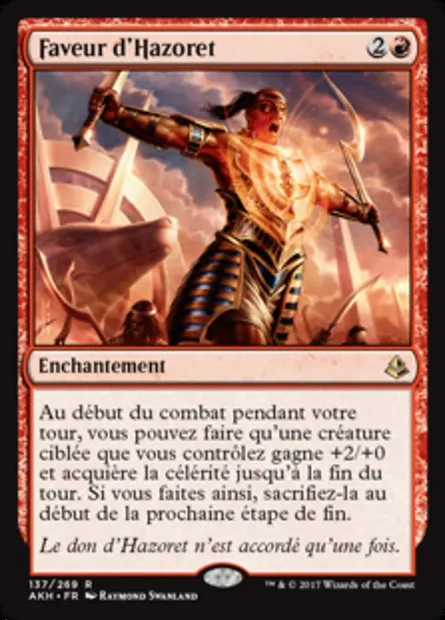 Faveur d'Hazoret, carte Magic AKH 137 — extension Amonkhet