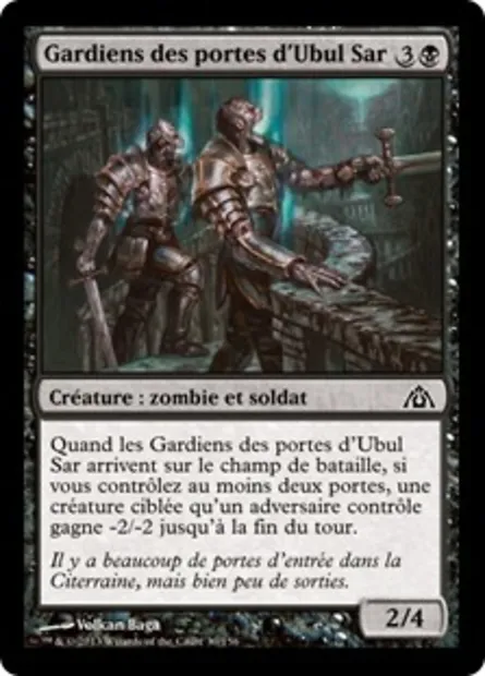 Gardiens des portes d'Ubul Sar, carte Magic DGM 30 — extension Le labyrinthe du dragon