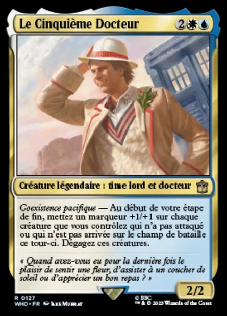 Le Cinquième Docteur, carte Magic WHO 127 — extension Doctor Who