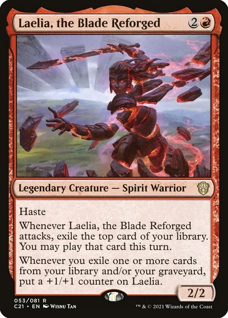Laelia, the Blade Reforged, Magic card C21 53 — Commander 2021 set