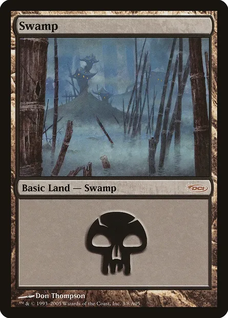 Swamp, Magic card PAL05 3 — Arena League 2005 set
