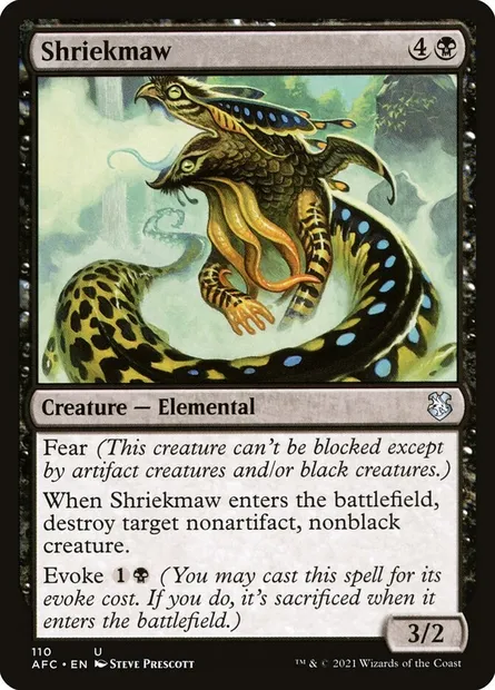 Shriekmaw, Magic card AFC 110 — Forgotten Realms Commander set