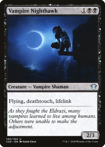 Vampire Nighthawk, Magic card C20 140 — Commander 2020 set