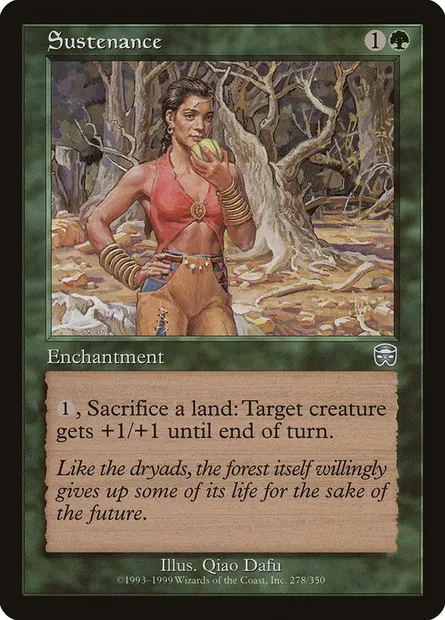 Subsistance, carte Magic MMQ 278 — extension Masques de Mercadia