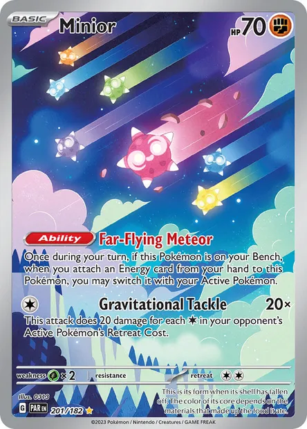 Minior, Pokémon card PAR 201 — Paradox Rift set
