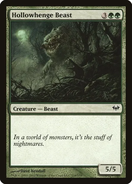 Hollowhenge Beast, Magic card DKA 118 — Dark Ascension set