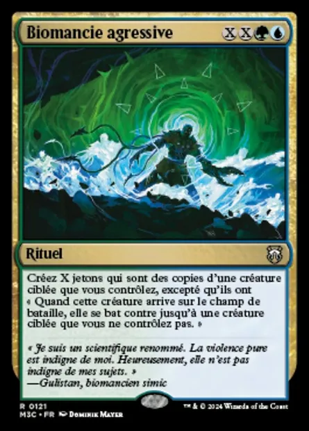 Biomancie agressive, carte Magic M3C 121 — extension Modern Horizons 3 Commander