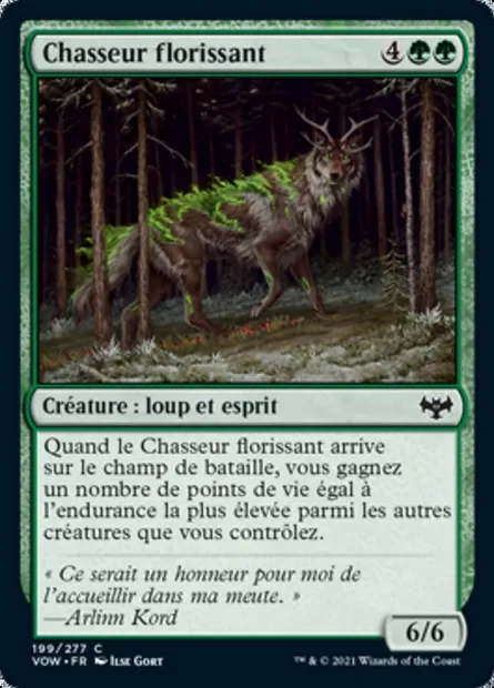 Chasseur florissant, carte Magic VOW 199 — extension Innistrad : noce écarlate