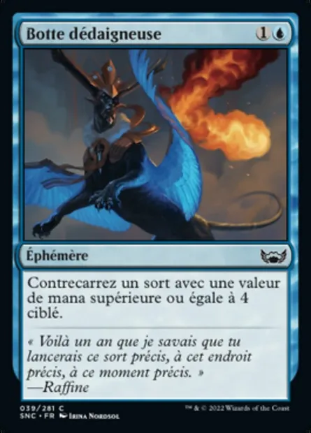 Botte dédaigneuse, carte Magic SNC 39 — extension Les rues de la Nouvelle-Capenna