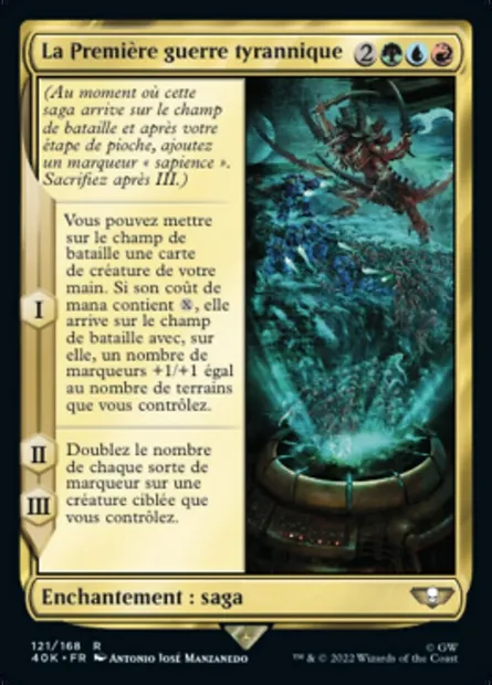 La Première guerre tyrannique, carte Magic 40K 121 — extension Warhammer 40,000 Commander