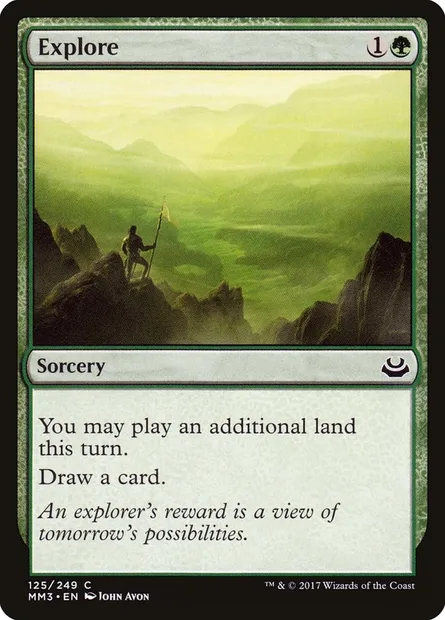 Explore, Magic card MM3 125 — Modern Masters 2017 set