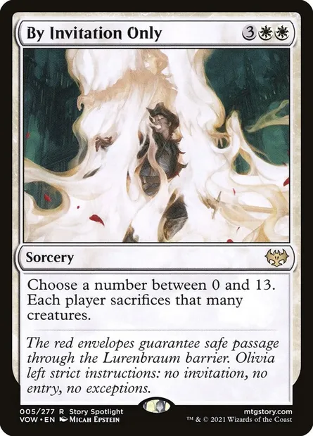 By Invitation Only, Magic card VOW 5 — Innistrad: Crimson Vow set