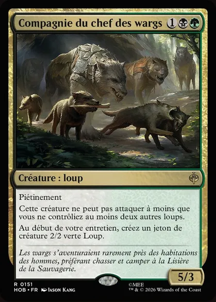 Compagnie du chef des wargs, carte Magic HOB 151 — extension The Hobbit