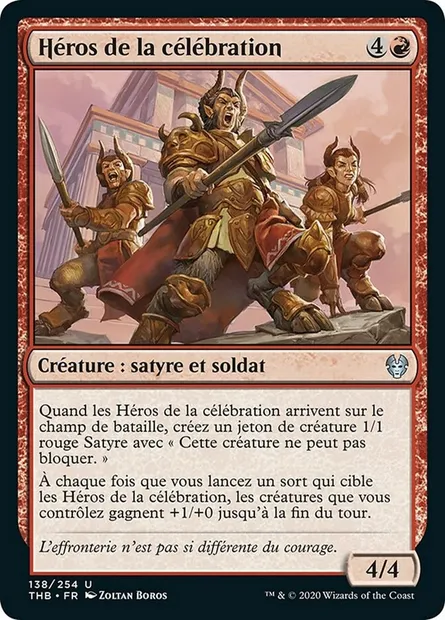 Héros de la célébration, carte Magic THB 138 — extension Theros Beyond Death