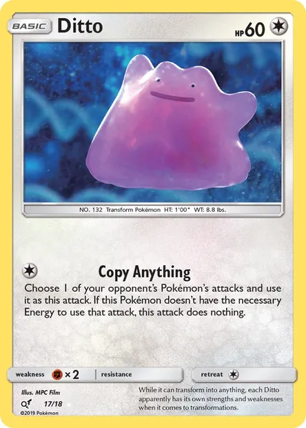 Ditto, Pokémon card DET 17 — Detective Pikachu set