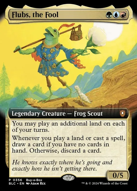 Flubs, the Fool, Magic card BLC 356 — Bloomburrow Commander set