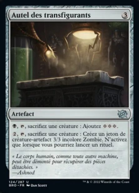 Autel des transfigurants, carte Magic BRO 124 — extension La Guerre Fratricide