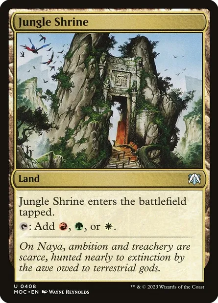 Jungle Shrine, Magic card MOC 408 — March of the Machine Commander set