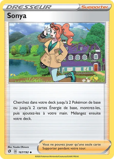Sonya, carte Pokémon RCL 167 — extension Clash des Rebelles