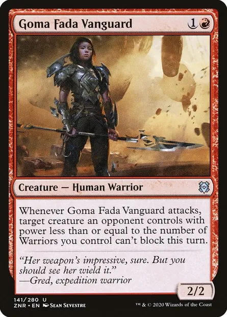 Goma Fada Vanguard, Magic card ZNR 141 — Zendikar Rising set
