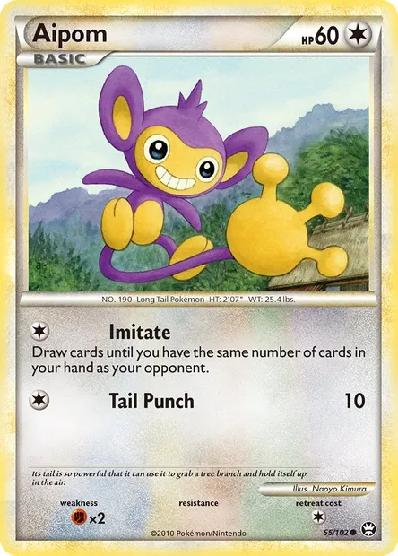 Aipom, Pokémon card TM 55 — Triumphant set