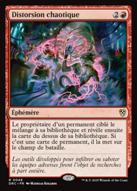 Distorsion chaotique, carte Magic DRC 48 — extension Aetherdrift Commander
