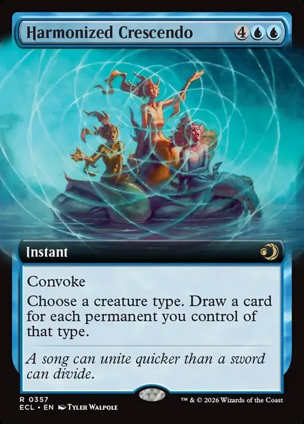 Crescendo harmonisé, carte Magic ECL 357 — extension Lorwyn Eclipsed