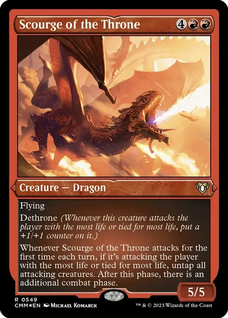 Scourge of the Throne, Magic card CMM 549 — Commander Masters set