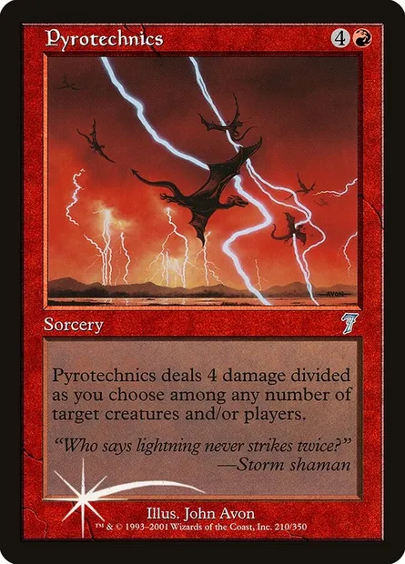 Pyrotechnics, Magic card 7ED 210★ — Seventh Edition set