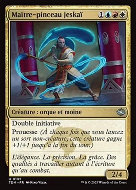 Maître-pinceau jeskaï, carte Magic TDM 195 — extension Tarkir: Dragonstorm
