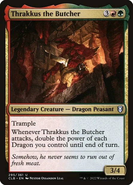 Thrakkus the Butcher, Magic card CLB 295 — Commander Legends: Battle for Baldur's Gate set