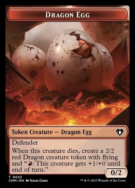 Dragon Egg, Magic card TCMM 22 — Commander Masters Tokens set