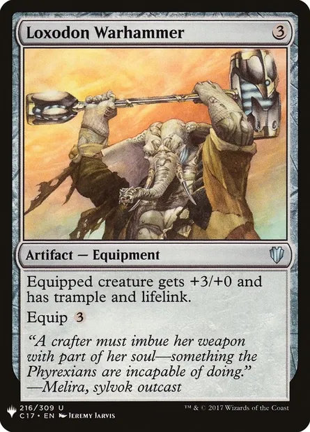 Loxodon Warhammer, Magic card PLST C17-216 — The List set